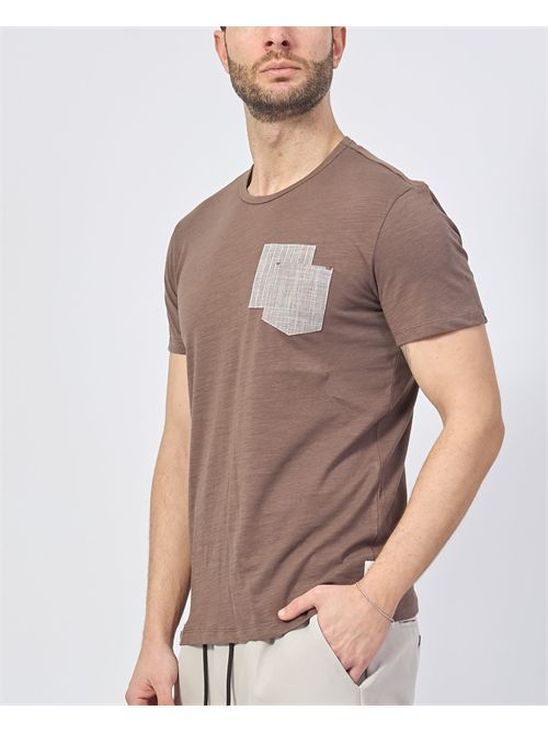 T-shirt ras du cou pour homme Yes Zee avec poche plaquée YES ZEE | T736-S5000232